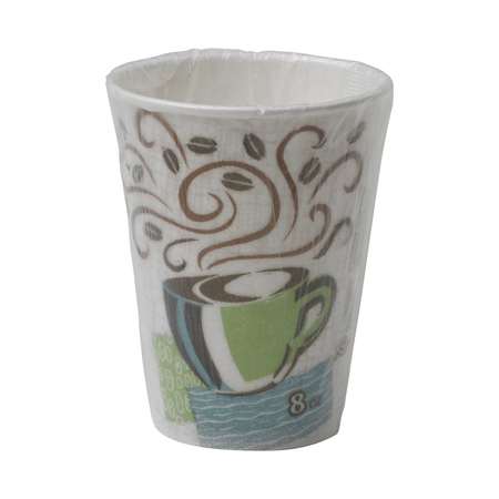 PERFECT TOUCH 8 oz. Insulated Paper Hot Cup Ind Wrapped Coffee Dreams, PK1000 5338CDWR